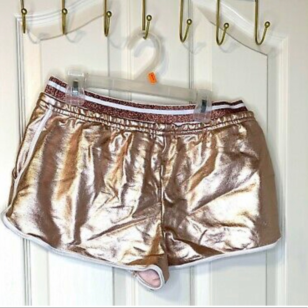 Forever 21 pink metallic hot pants